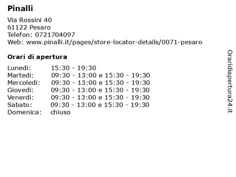 Pinalli Meda orari di apertura Via Indipendenza 170 .